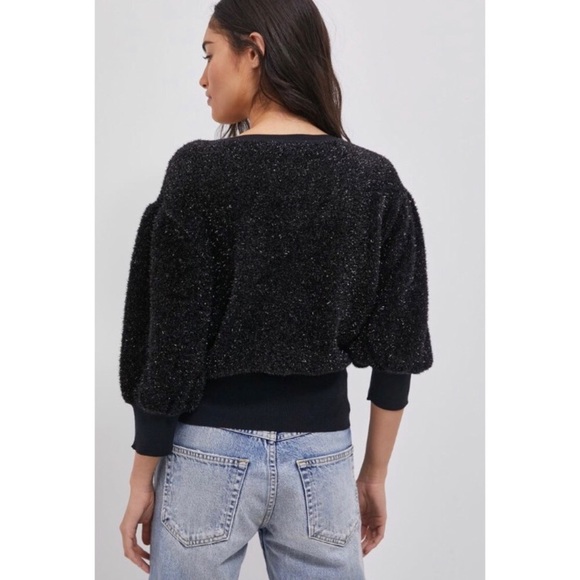 NWT ANTHROPOLOGIE PAMELA TINSEL SHIMMER SWEATER - Picture 5 of 10